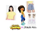 Mina's outfit in proposal for the Subway Surfers X Dolls Kill collab