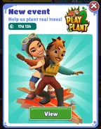 Play 2 Plant event banner Mala, Alicia & Maple Leaf.