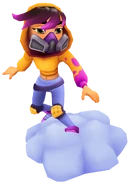 Miss Maia surfing on Snow Cloud