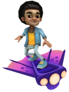 Taha in his old look surfing on Viperfish