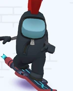 Crewmate Spike surfing on Endeavour