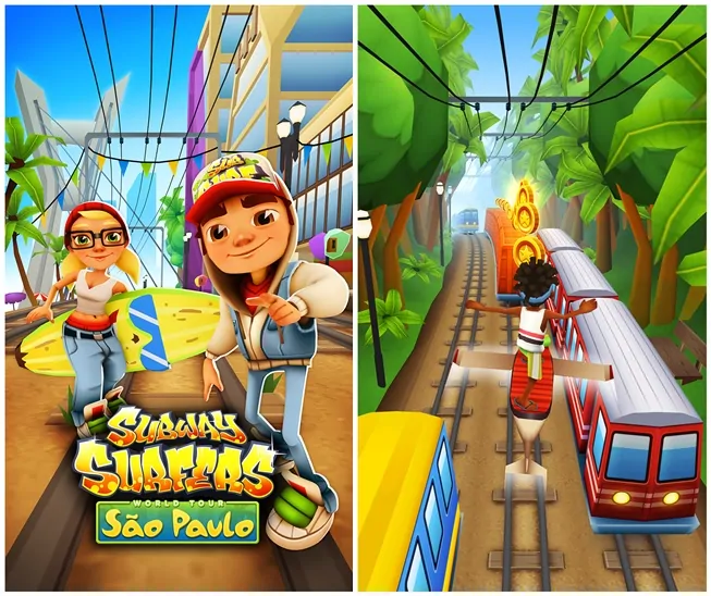 Curiosidade: Existe um personagem de Subway Surfers que representa a cidade  de São Paulo chamado Edison, esse personagem usa uma camisa do Tricolor  Paulista : r/futebol