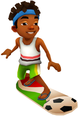 Curiosidade: Existe um personagem de Subway Surfers que representa a cidade  de São Paulo chamado Edison, esse personagem usa uma camisa do Tricolor  Paulista : r/futebol