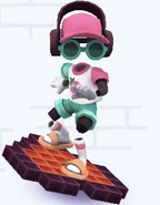 Frutti surfing on Pixel Heart