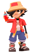 Saru with Subway Surfers icon Jake's pose - full version