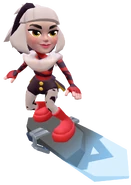 Vivienne surfing on Icicle