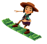 Liu posing on the Bamboo board.