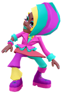 Berta with Bob The Blob's pose