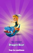 Unlocking Dragon Boat with Freya in her Viking Outfit