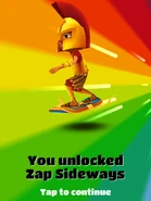 Unlocking the Zap Sideways special power with Nikos in his Hero Outfit