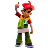 Gabriel's new outfit: Rad in Red