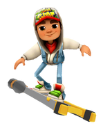 Jake surfing on Roll & Race