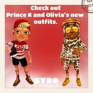 Prince K and Olivia's new Outfits