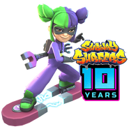 Super Runner Yutani surfing on Mag-Neat-O