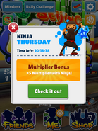 +5 Multiplier on Ninja Thursday