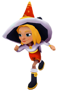 Freya in her Winter Magic Outfit running in high score