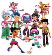 Ribbon, Rebeca Roar, Meggan, Lee, Hammy-Bee, Tang Yuan, Ace, Noon, and Frutti with Black Friday Bonanza pose (