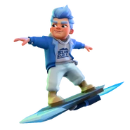 Leif surfing on Icicle #1