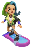 Skye surfing on Confetti Crush
