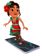 Sofia In Her Tango Outfit Surfing on Future Wave