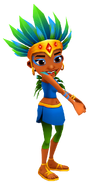 Carmen with Ginger's pose