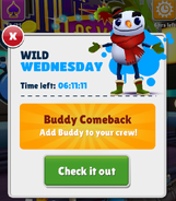 Buddy's reappearance