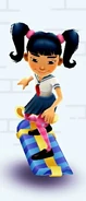 Harumi surfing on the 9th Birthday