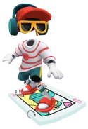 Tutti surfing on Queen of Hearts