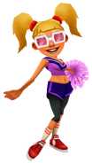 Tasha in her Cheer Outfit with Mei's pose