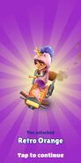 Unlocking Retro Orange with Jia in her Unicorn Outfit