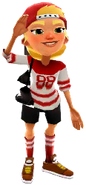 Olivia in her Skate Outfit in scroll bar pose