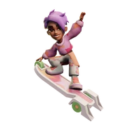 Riley surfing on Rock n' Riley