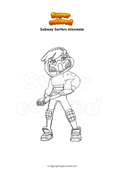 Coloring page Subway Surfers 2  Subway surfers, Surfer, Coloring pages