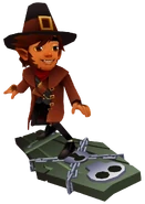 Mike in his Jäger Outfit surfing on Casket