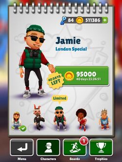 Jamie, Subway Surfers Wiki