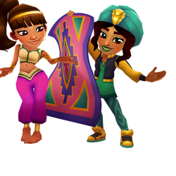 Subway Surfers - #ShopUpdate Love is in the air. 💕 Unlock the enchanting  Magic Carpet board, Kareem, Salma, and drift through the mythical streets  of the East! Available from February 11th 