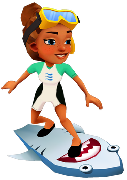 Subway Surfers on X: You're gonna need a bigger bundle! 🦈 Duuunnn dun  dunn dun. . . It's the Great White Board and Kim with her Dive Outfit. Take  a dip with