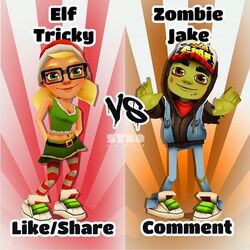 Subway Surfers X-mas Elf Jake vs Elf Tricky vs Elf Yutani Gameplay