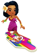 Noon in her Pink Outfit surfing on Groovy