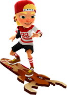 Olivia in her Skate outfit on Moose