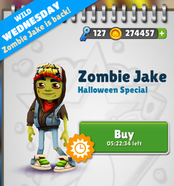 Zombie Jake, Subway Surfers Wiki