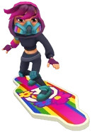 Pride Miss Maia surfing on Groovy