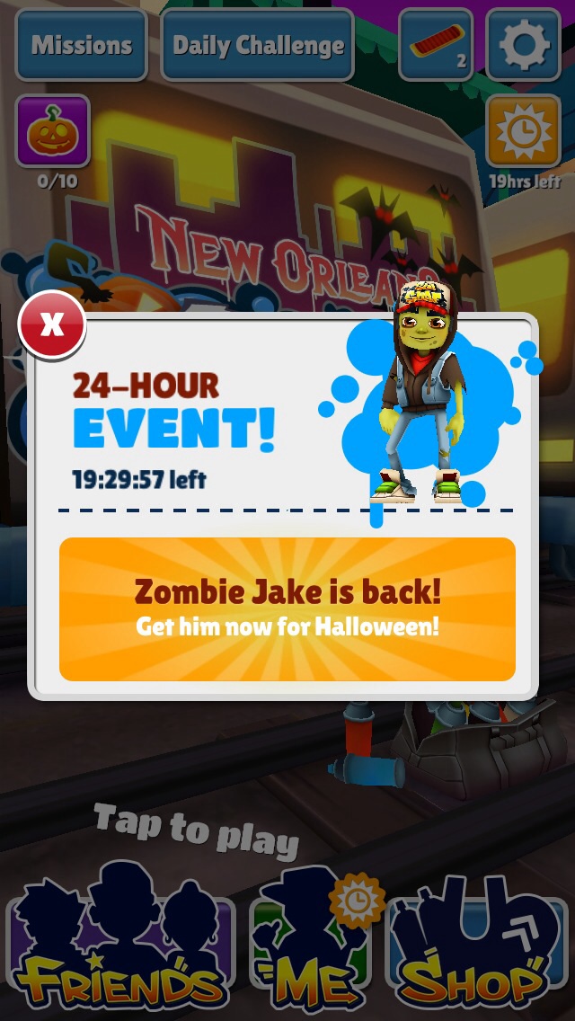 Subway Surfers added this character in September of 2013 : r