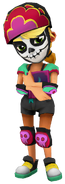 Olivia in her Derby Macabre Outfit with Morgan's pose