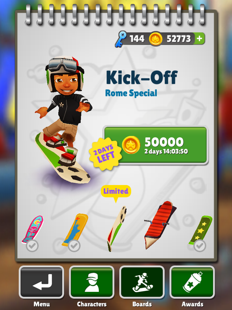 Kick-Off, Subway Surfers Wiki