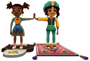Laurenandsalmaridingboardshighfiving.png (829 KB) Lauren surfing on Eagle high fiving Salma surfing on Magic Carpet
