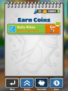 Earn keys by watching the daily video