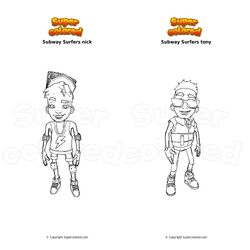 Coloring page Subway Surfers 2  Subway surfers, Surfer, Coloring pages