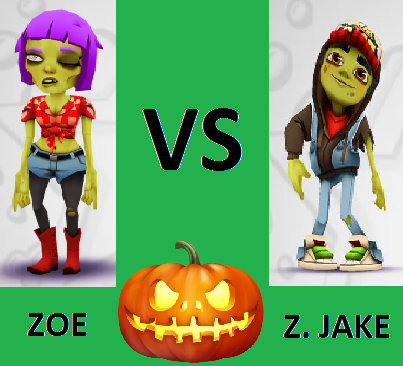 Subway surfers Mexico Halloween - scarlett VS Manny ZOMBIE JAKE Zoe MIKE  Character Chinese version 