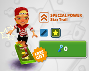 Purchasing the Star Trail special power with Olivia in her Skate Outfit